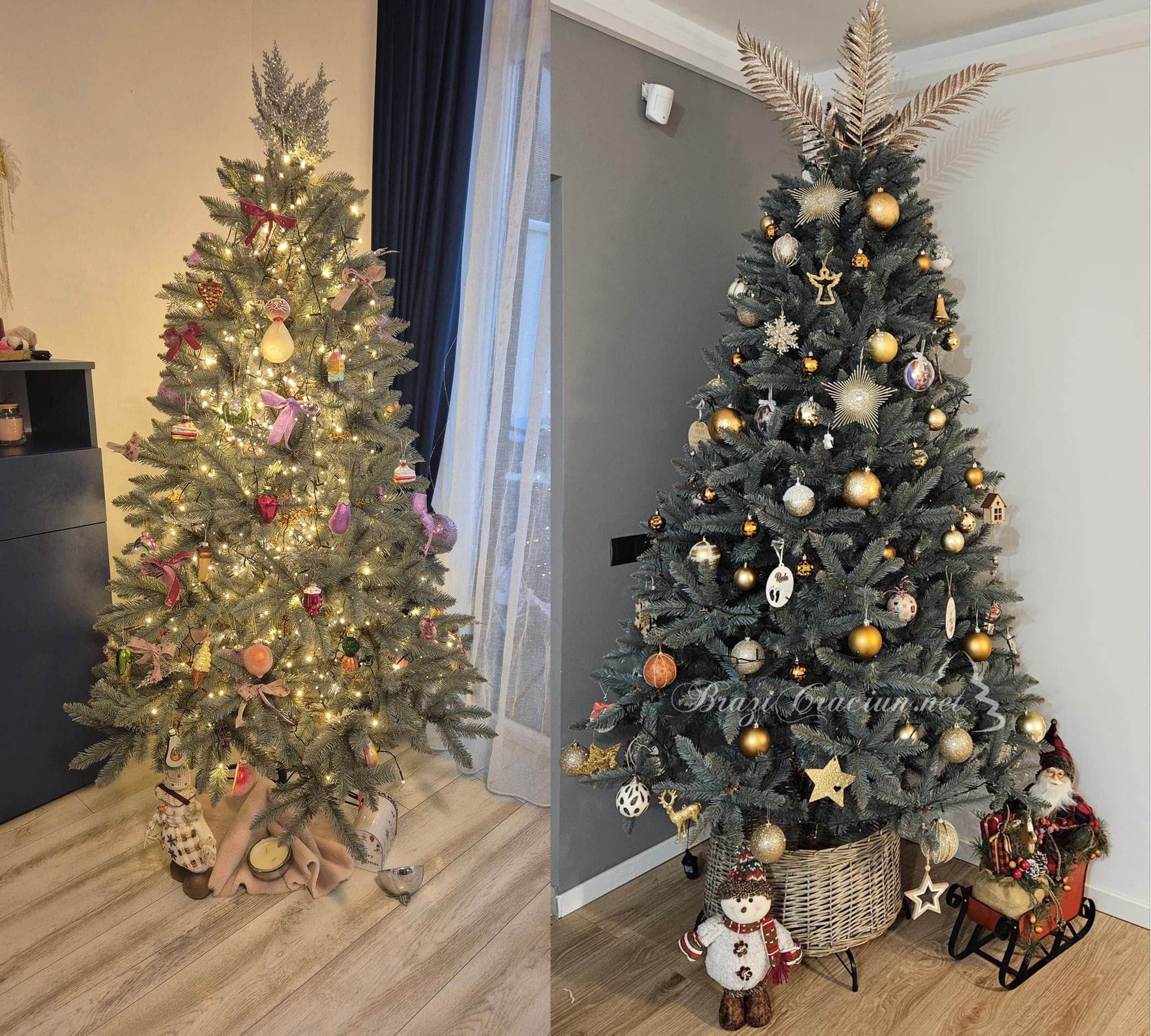 diferente brad artificial Molid Argintiu 180 cm vs 220 cm