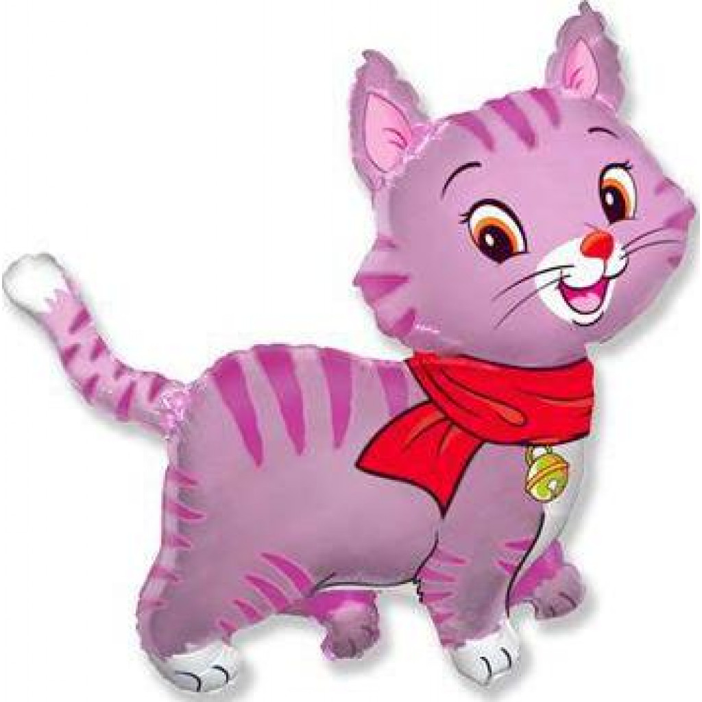 Balon din folie pisicuta roz 62cm