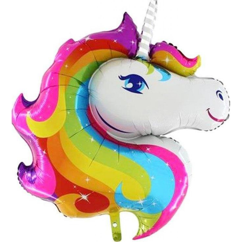 Balon din folie unicorn colorat 104cm