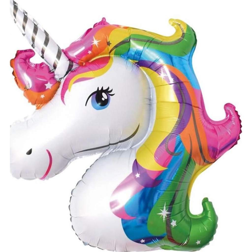 Balon din folie unicorn colorat 29cm x 46cm brazicraciun.net pret redus