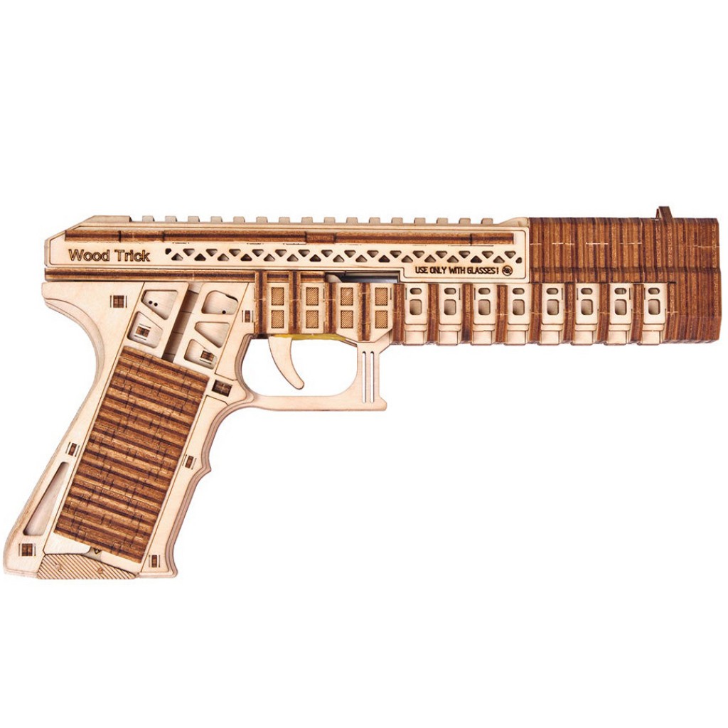 Puzzle 3D din lemn pistol Defenders gun brazicraciun.net