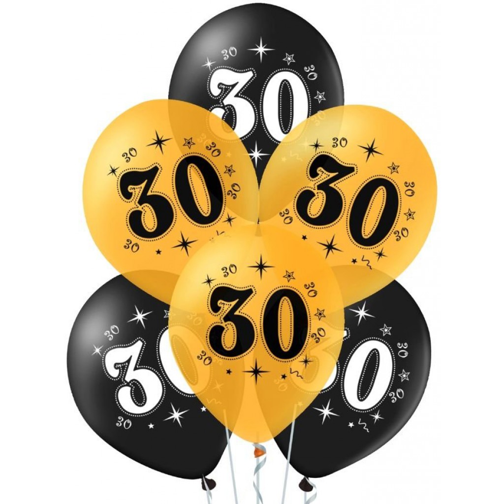 Set 10 baloane aniversare 30 ani ani
