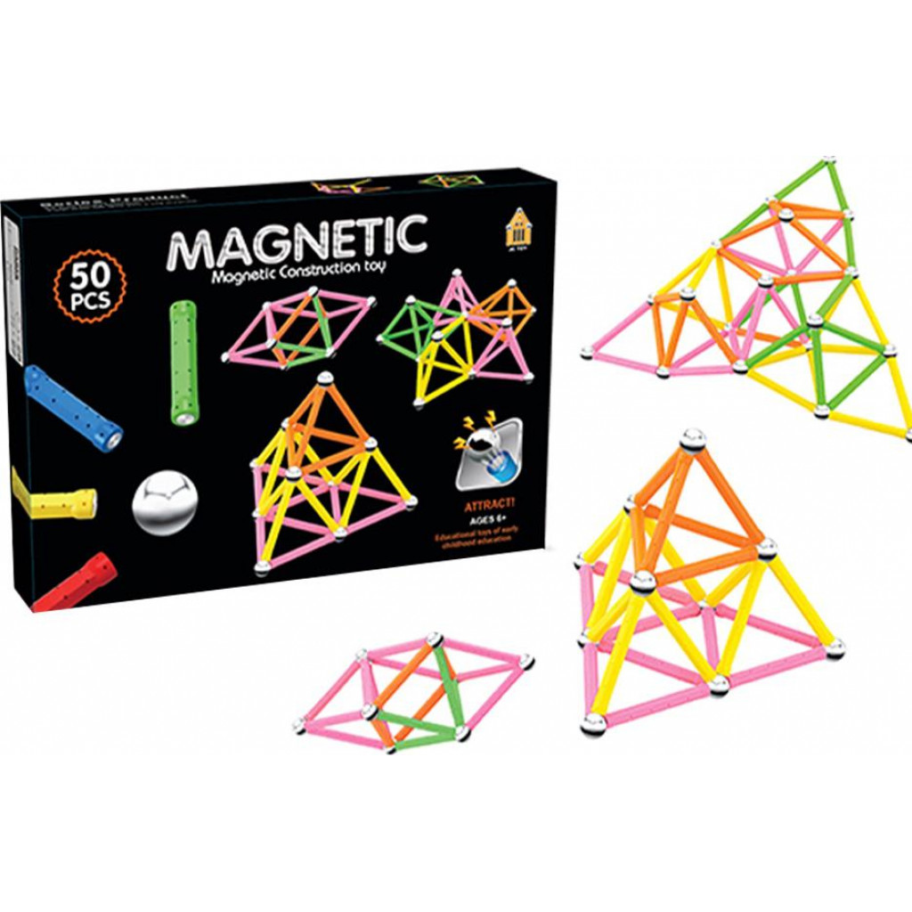 Joc constructii magnetic, 50 piese