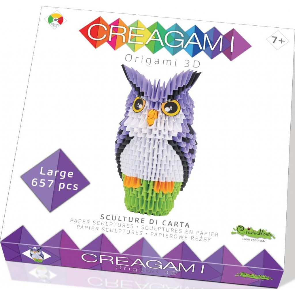 Origami 3D Creagami – Bufnita, 657 piese