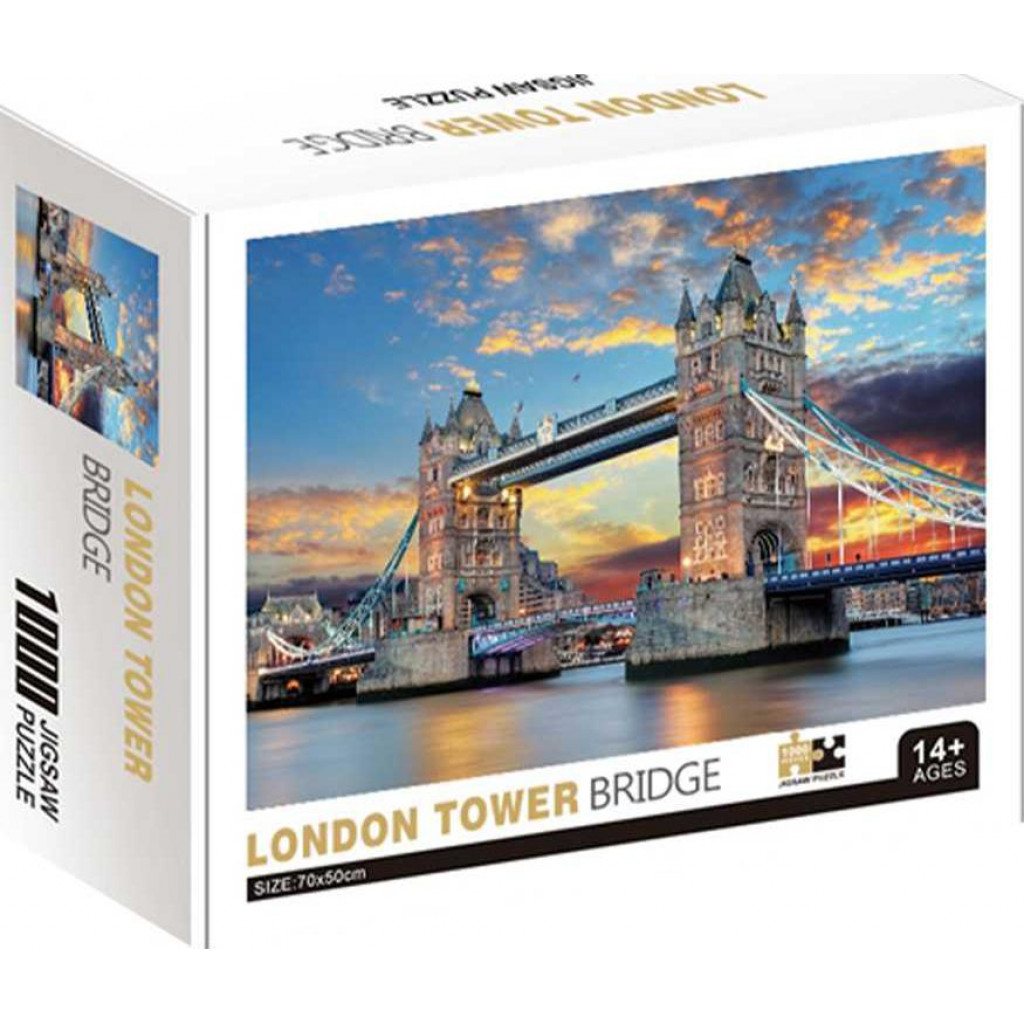 Puzzle carton, in cutie, Tower bridge, 1000 piese