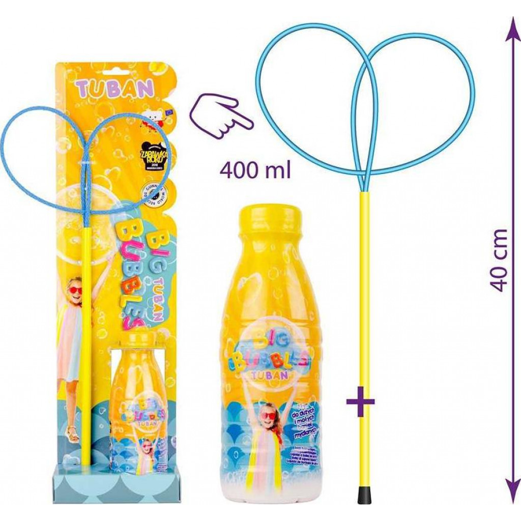 Set inel fluture + solutie pentru baloane de sapun, 400ml – TUBAN